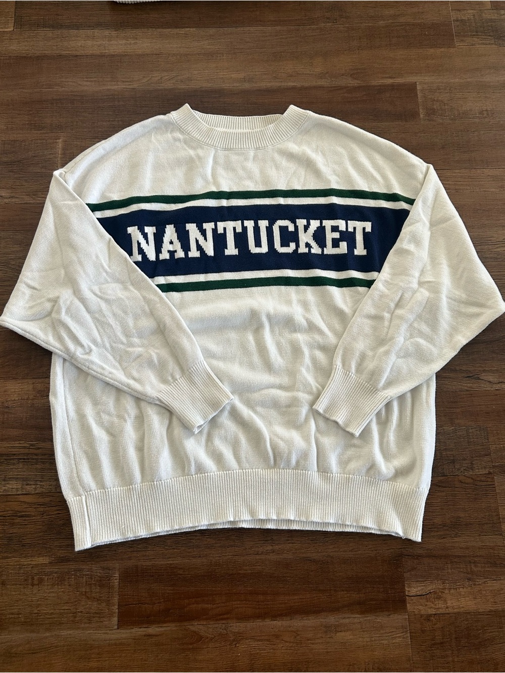Nantucket White Crewneck Sweater